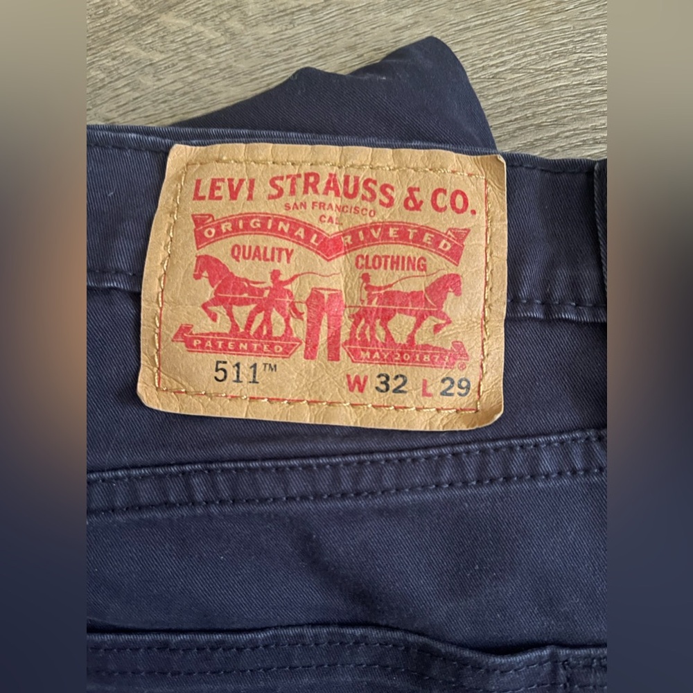 Levi's 511 Slim Fit All Seasons Tech Blue Men's Size 32x29 Comfort Cotton Blend